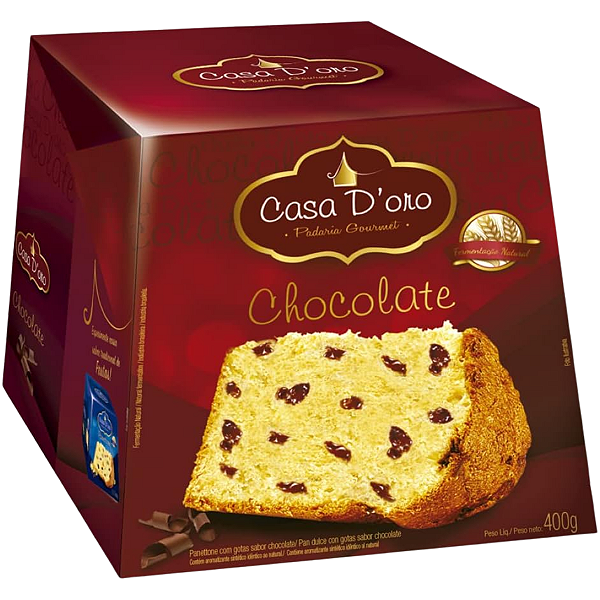 PANETTONE GOTAS DE CHOCOLATE CASA DORO 400G