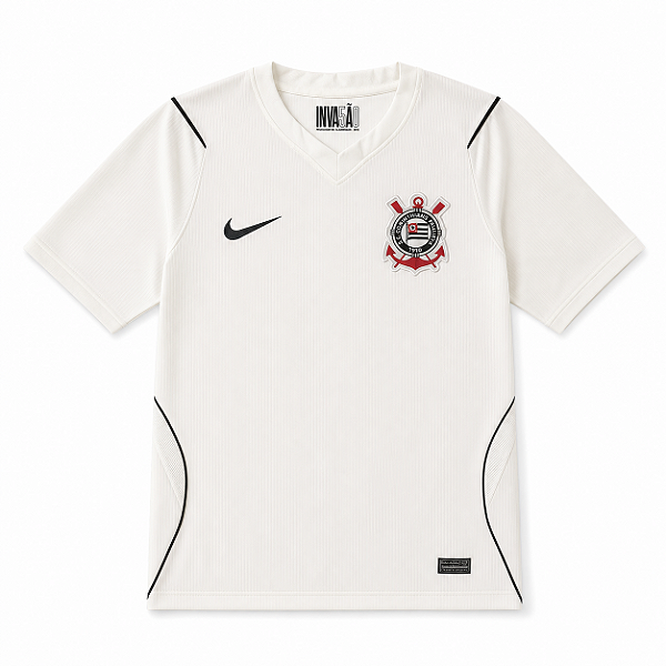Camisa Corinthians Invasão 50 Anos Branca – Modelo Torcedor 26/27