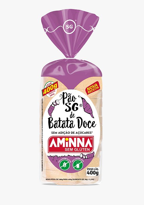 Pão SG de Batata Doce - Sem Glúten - 400g