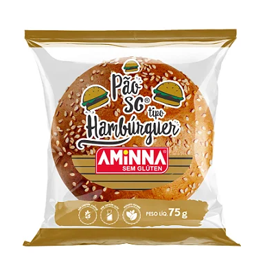 Pão Sem Glúten Tipo Hambúrguer - 75g