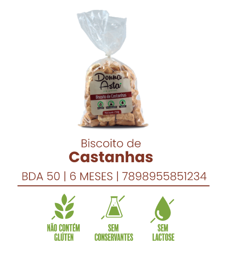 Biscoito de Castanhas - Dona Asta - 250g
