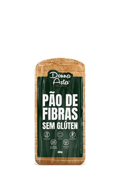 Pão de Fibras Sem Glúten Donna Asta - 400g