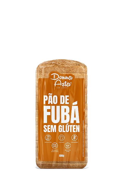 Pão de Fubá Sem Glúten Donna Asta - 400g