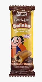 BOLINHO DE BAUNILHA COM RECHEIO DE CHOCOLATE - UNIDADE 40g