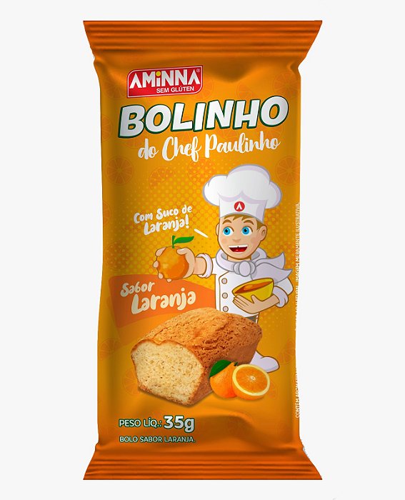 Bolinho do Chef Paulinho Sabor Laranja - UNIDADE 35g