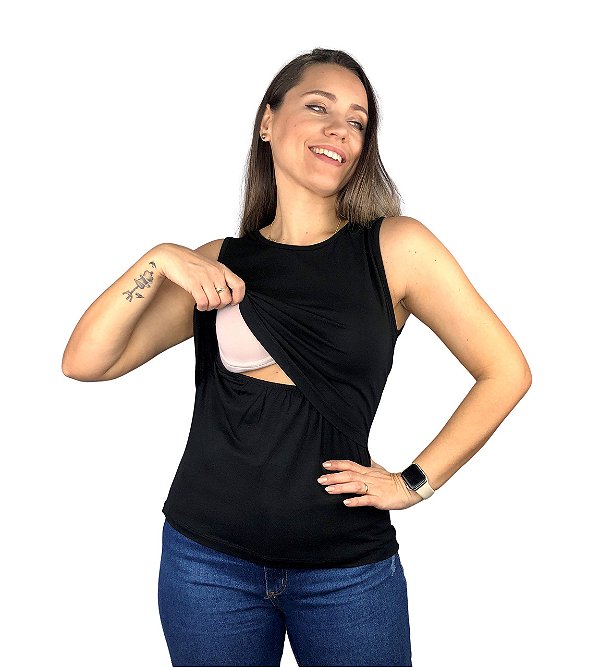 Blusa Para Amamentação Regata