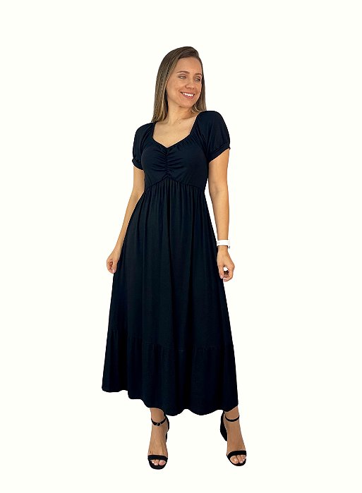 Vestido Midi Para Amamentação e Gestante