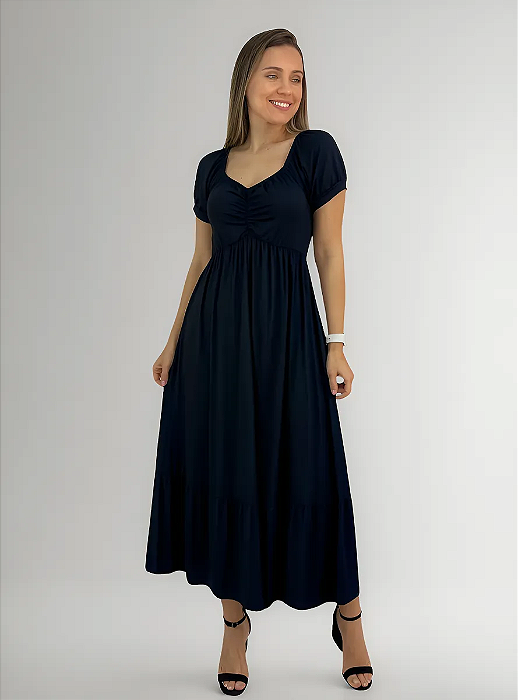 Vestido Midi Para Amamentação e Gestante