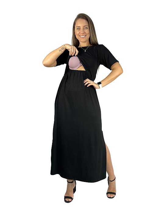 Vestido Para Amamentação Longo