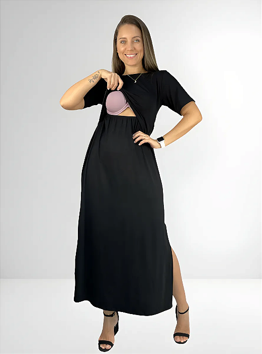 Vestido Para Amamentação Longo