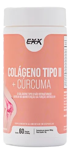 Colageno tipo II + Curcuma- 60 caps -Exx Nutrition