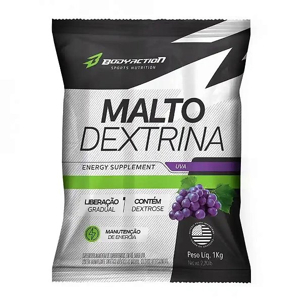 Maltodextrina BodyAction 1 kg - Uva