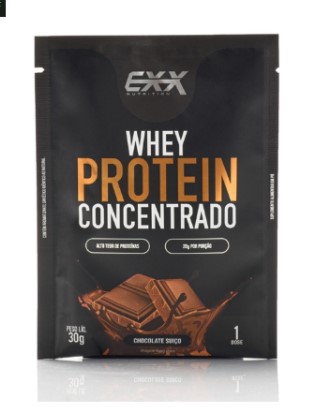 Dose Única Whey 100% Concentrado Chocolate Suíço 30g – Exx Nutrition