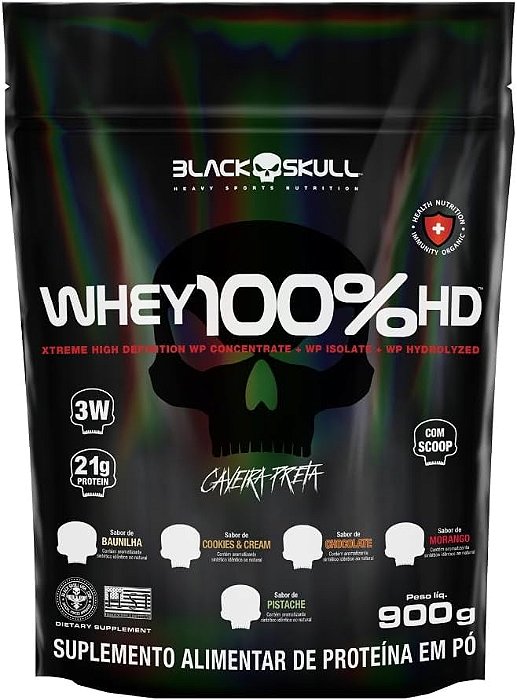 Whey 100% HD Refil (900g.) Pistache Black Skull