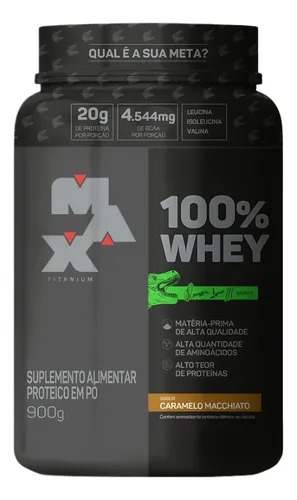 100% Whey Dino Pote 900g – Sabor Caramelo Macchiato