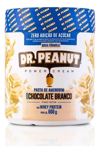 Pasta de Amendoim sabor Chocolate Branco 600g – Dr. Peanut