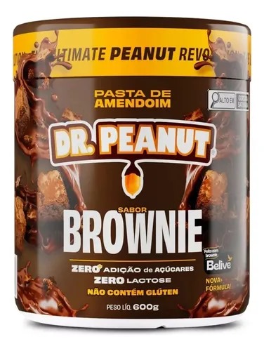 Pasta de Amendoim sabor Brownie 600g da Dr. Peanut