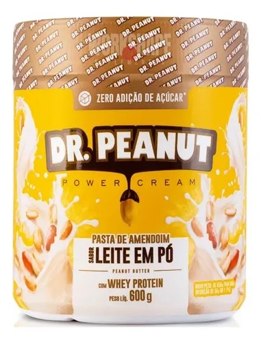 Pasta de Amendoim sabor Leite em Pó 600g da Dr. Peanut