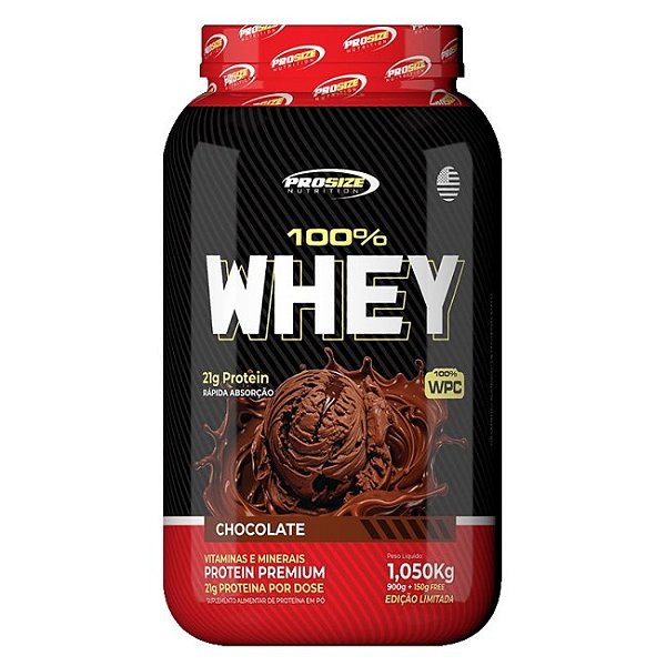Whey Concentrado sabor chocolate (1,05kg) - ProSize
