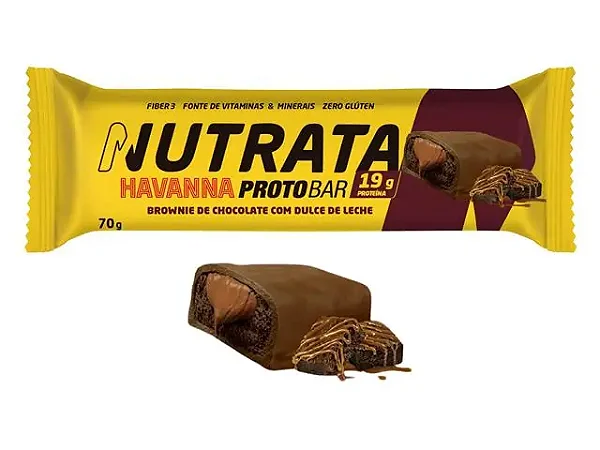 Barra Proteica Nutrata Havanna ProtoBar Doce de Leite e Brownie 40g