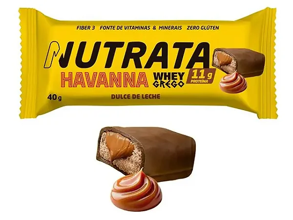 Barra Proteica Nutrata Whey Grego Bar Doce de Leite Havanna (40 g)