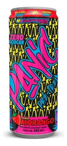 Panic Energy Morango 355ml – Bebida Energética