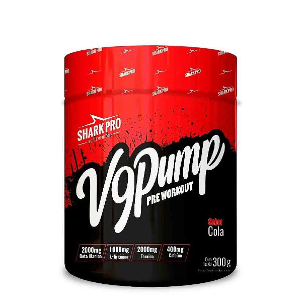 V9 Pump – Pré-Treino 300g – Cola – Shark Pro