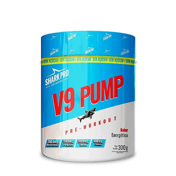 V9 Pump Pré-Treino 300g – Sabor Energético | Shark Pro
