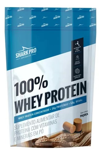 100% Whey Protein Pouch 900g – Paçoca – Shark Pro