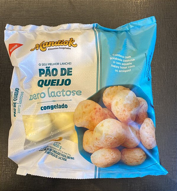 PAO DE QUEIJO ZERO LACTOSE 400G - MANDIOK