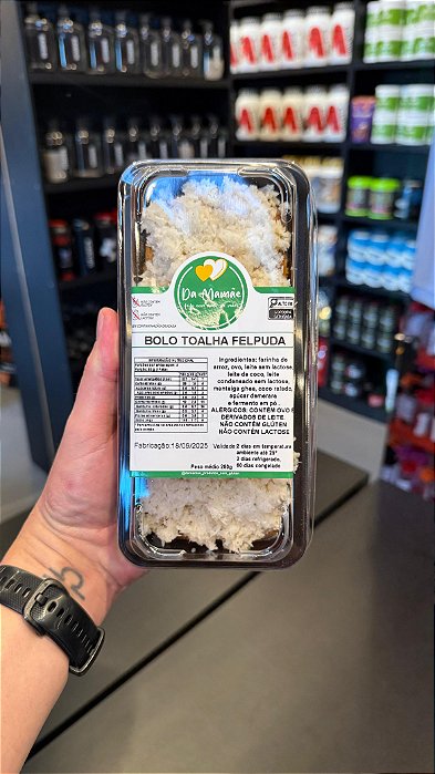 Bolo Toalha Felpuda Sem Gluten Sem Lactose 300g.