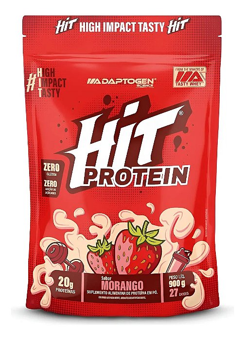 HIT PROTEIN MORANGO 900G BAG