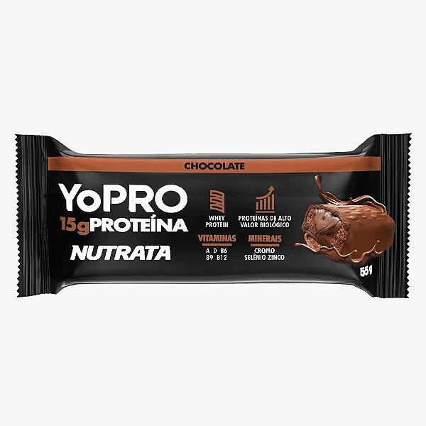 BARRA YOPRO SABOR CHOCOLATE  55G