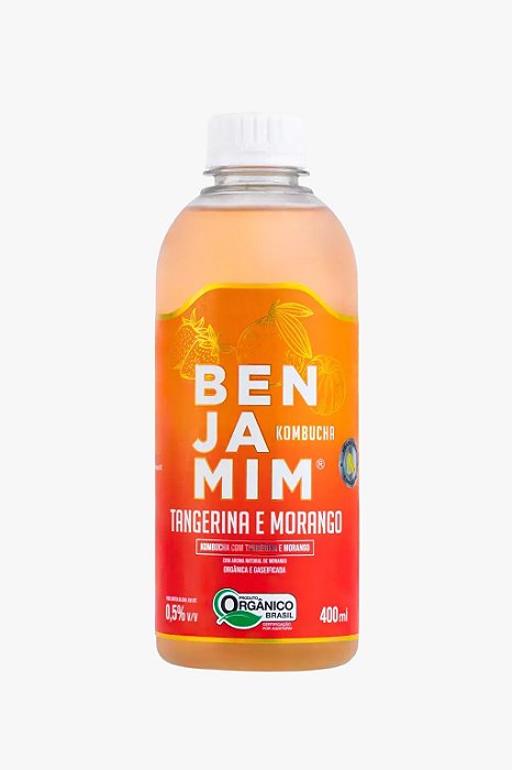 BENJAMIM KOMBUCHA ORGANICA TANGERINA E MORANGO 400ML