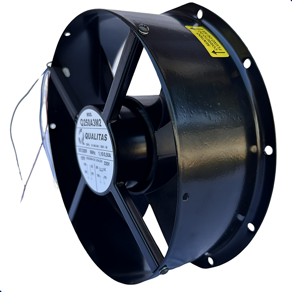 Cooler 25cm Ventilador para Painel Elétrico Qualitas Q250A3M2 de Alta Vazão