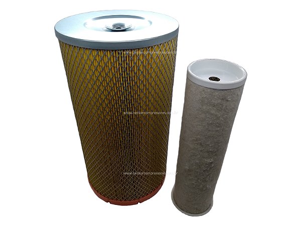 ELEMENTO FILTRO PRIMARIO/SECUNDARIO 102 X 200 X 374 60HP SIMILAR CHICAGO PNEUMAT