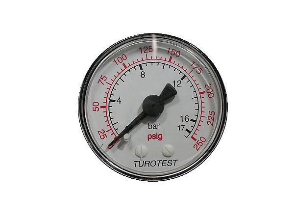 MANOMETRO HORIZONTAL 2" 1/8"NPT 250 PSIG