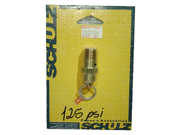 VALVULA SEGURANCA 1/4 125PSIG MSI2,6VL/MSV10V