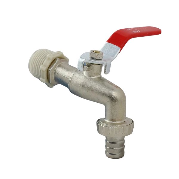 TORNEIRA ESFERA COM BICO 1/2 x 3/4 JARDIM GARAGEM QUINTAL TANQUE 1/4 DE VOLTA
