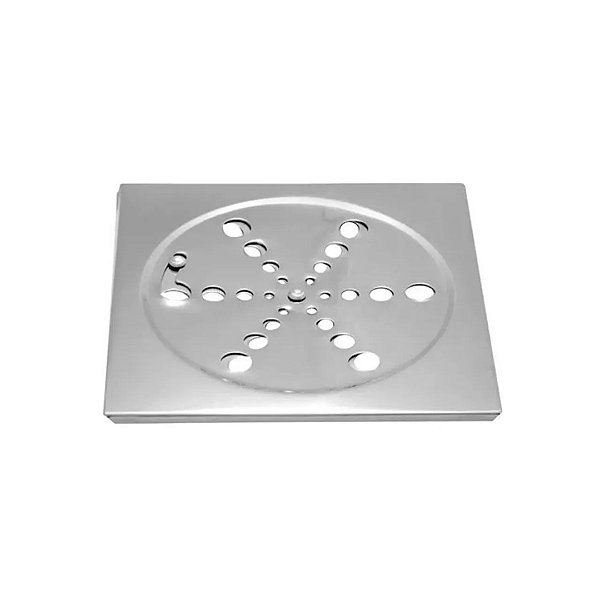 GRELHA QUADRADA 15 X 15 CM INOX CROMADO