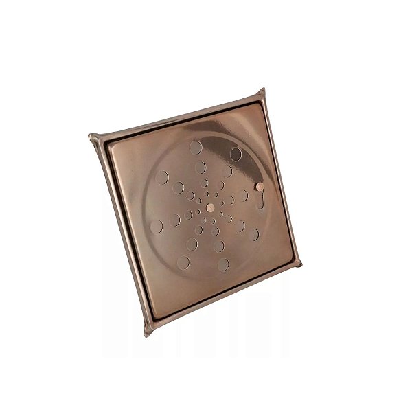 RALO GRELHA COM PORTA GRELHA COBRE 15 X 15 CM