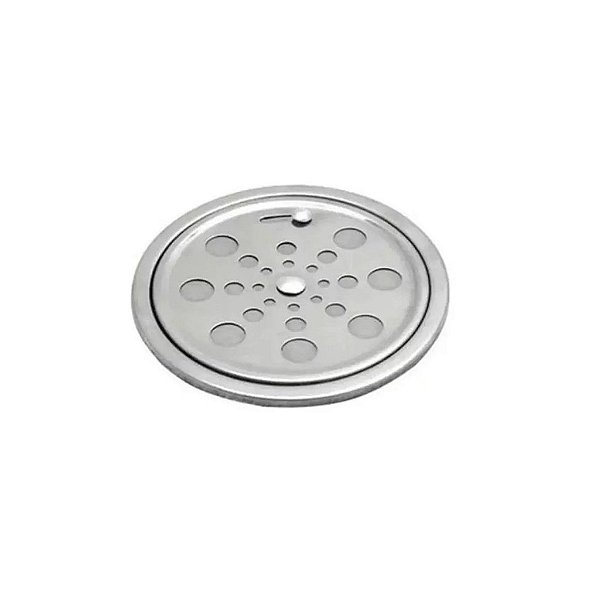 Grelha Redonda 10x10 C/ Caixilho Aço Inox