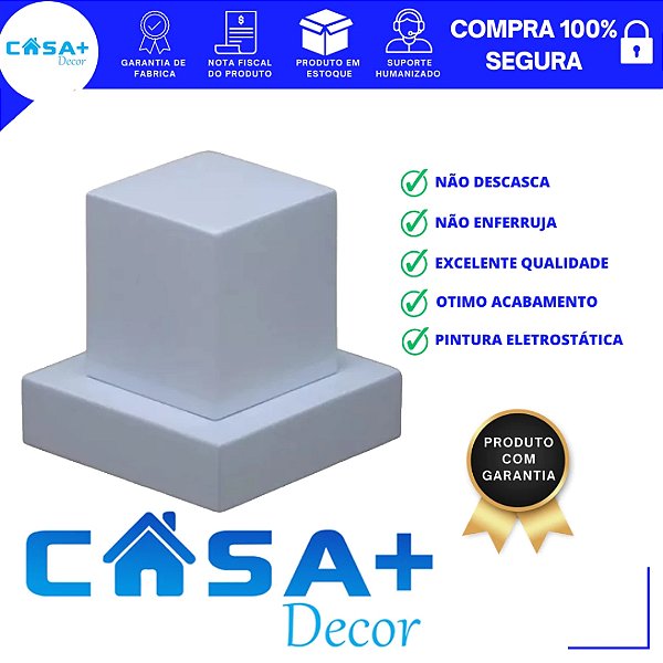 ACABAMENTO QUADRADO P/ REGISTRO PADRÃO DECA COM CONVERSOR P/FABRIMAR BRANCO