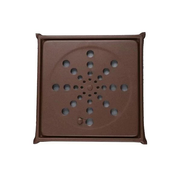 RALO GRELHA AÇO CORTEN 15 X 15 PARA BANHEIRO