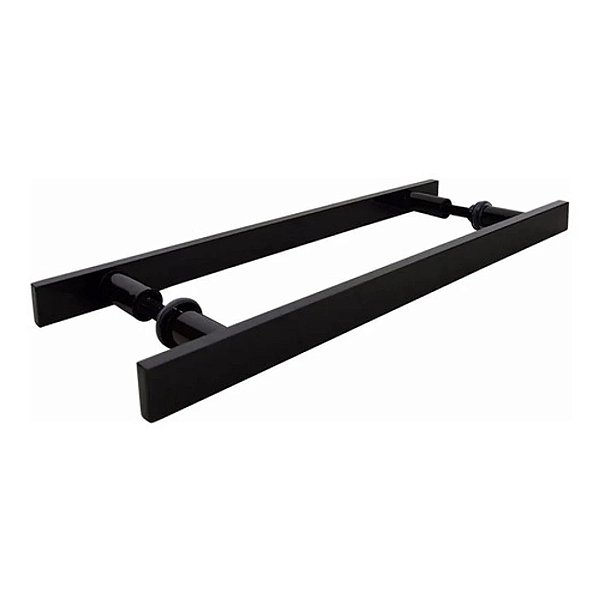 PUXADOR DUPLO 30 Cm - 1 PRETO FOSCO - PORTA MADEIRA/VIDRO