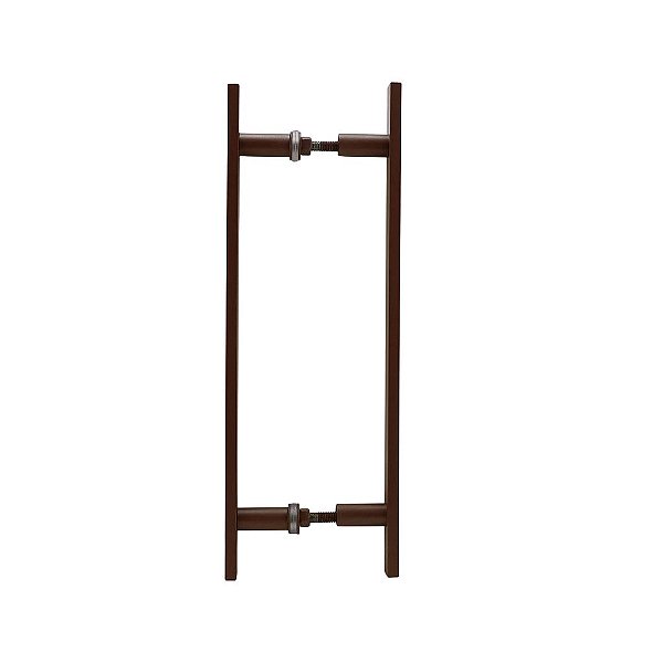 Puxador Duplo 40 Cm - 1 Corten - Porta Madeira/vidro