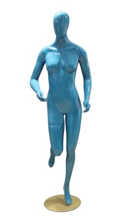 MANEQUIM DE FIBRA FEMININO CORREDORA AZUL