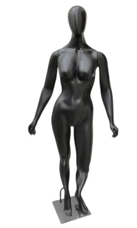 MANEQUIM DE FIBRA FEMININO JULIANA RETA PRETO FOSCO