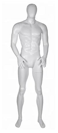 MANEQUIM DE PLÁSTICO MASCULINO MÃO NO BOLSO BRANCO - SEM BASE