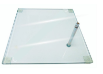 BASE PARA MANEQUIM DE VIDRO TEMPERADO 10MM - QUADRADA